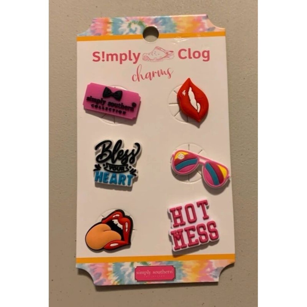 Simply Southern Simply Croc Charms Hot mess Bless your Heart